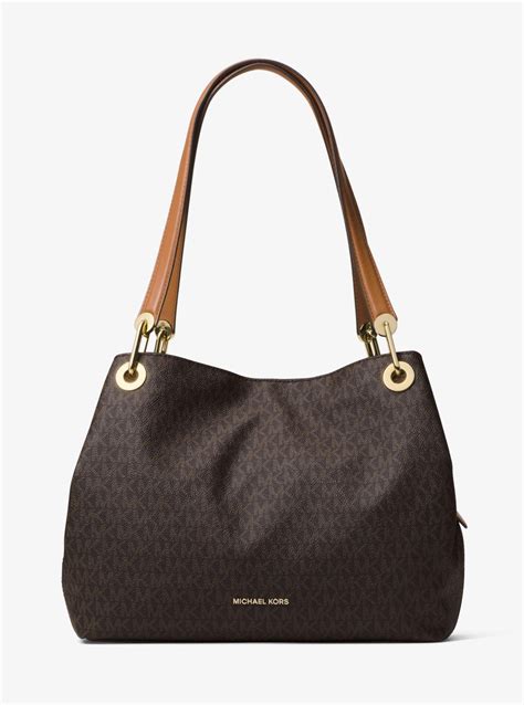 raven logo shoulder bag michael kors